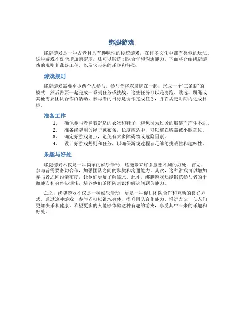绑腿游戏资料