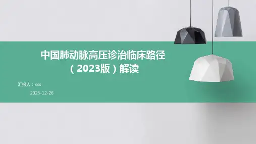 中国肺动脉高压诊治临床路径(2023版)解读PPT课件