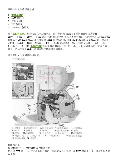 条码打印机结构原理分析