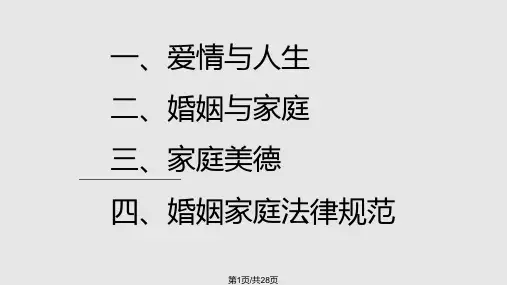 树立正确的恋爱婚姻观PPT课件