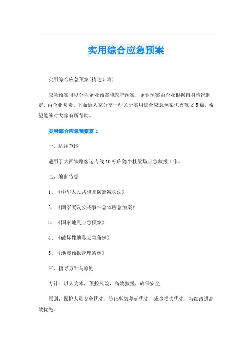 实用综合应急预案