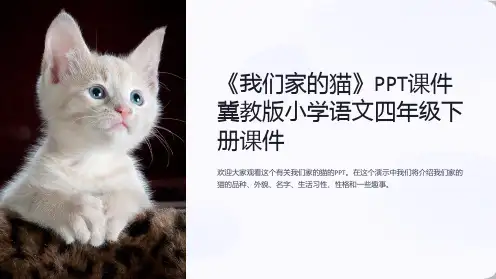 《我们家的猫》课件冀教版小学语文四年级下册课件