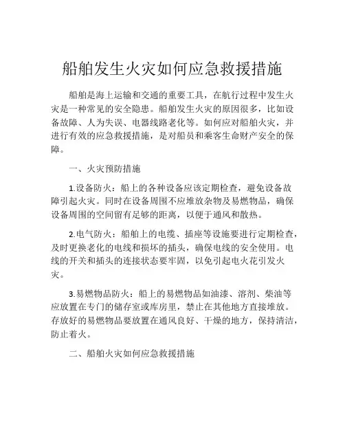 船舶发生火灾如何应急救援措施
