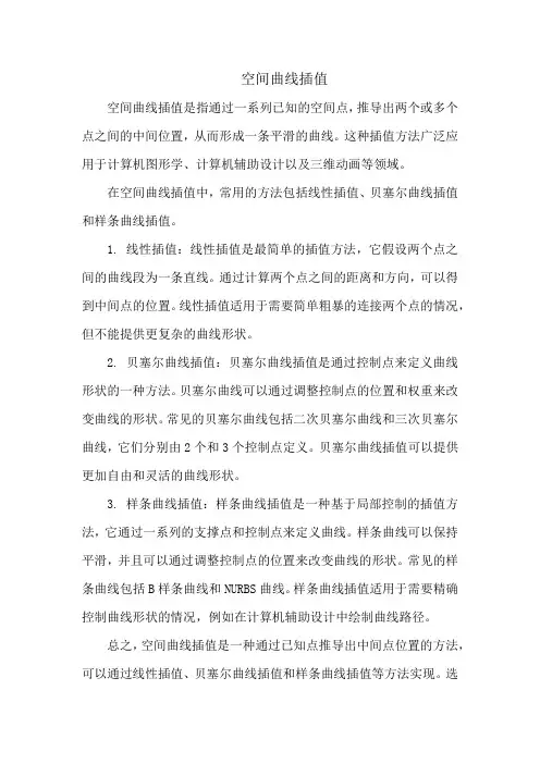 空间曲线插值