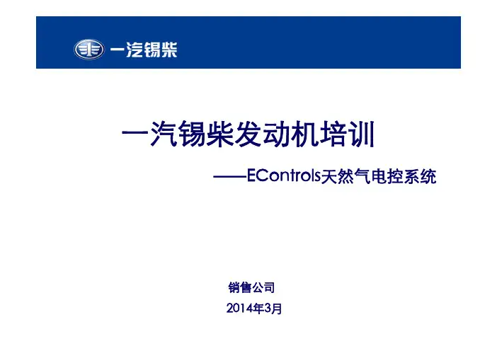 EControls天然气发动机培训教材201404