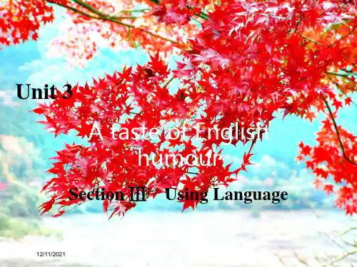高中英语unit3atasteofenglishsection3usinglanguage