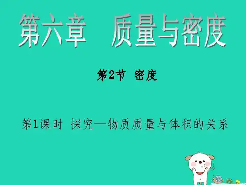 八年级物理上册6.2密度(第1课时)课件(新版)新人教版