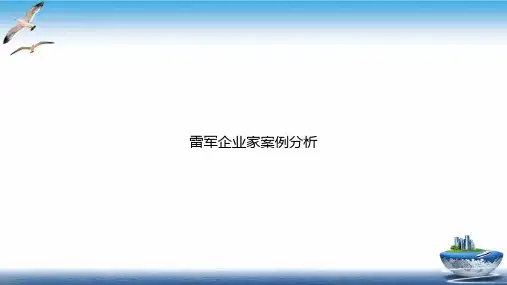 雷军企业家案例分析PPT课件(模板)