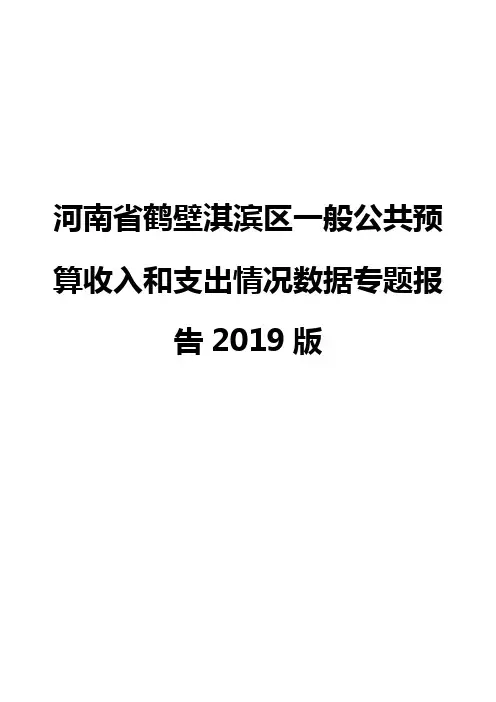 河南省鹤壁淇滨区一般公共预算收入和支出情况数据专题报告2019版