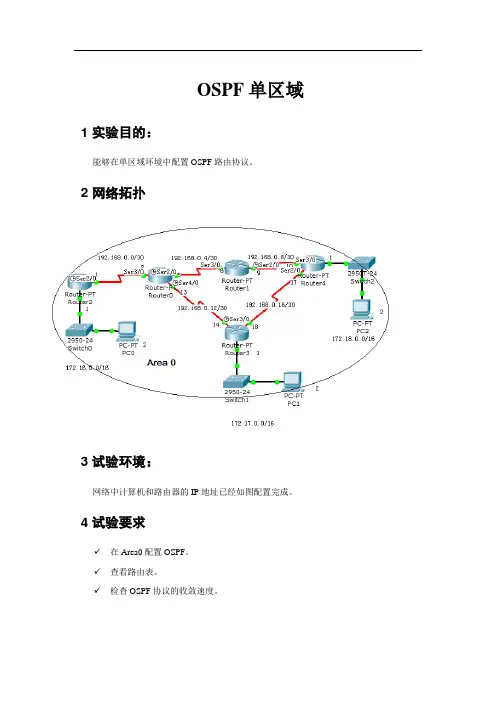 实验17  OSPF单区域