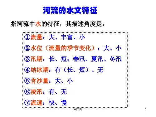 河流特征分析A类基础
