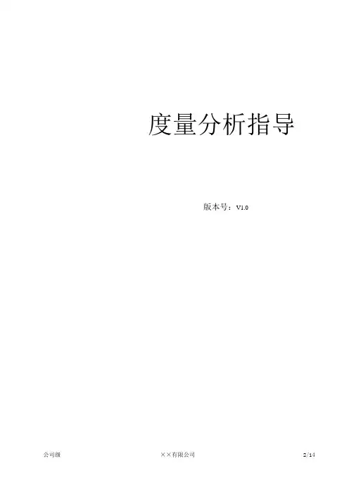 度量分析指导-模板