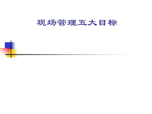11现场管理五大目标