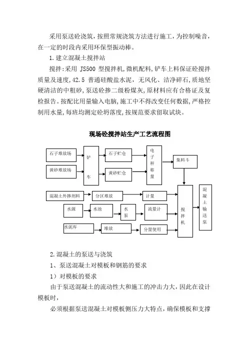 泵送混凝土