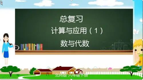 最新北师大版六年级下册数学《第2课时 计算与应用》优质教学课件