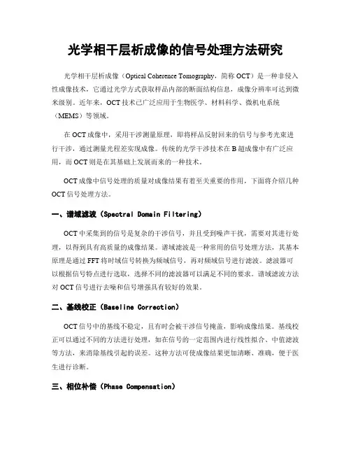 光学相干层析成像的信号处理方法研究