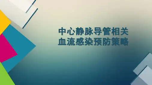 中心静脉导管相关血流感染预防策略