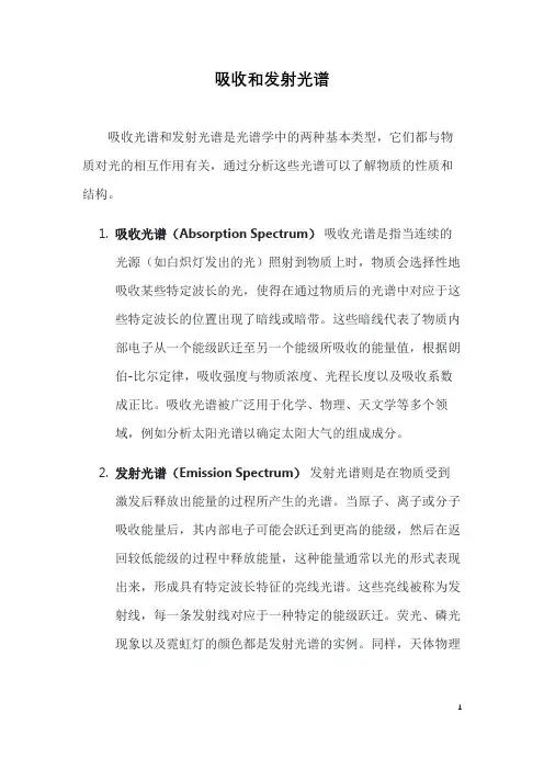 吸收和发射光谱
