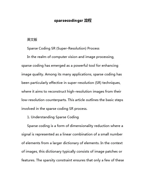 sparsecodingsr流程