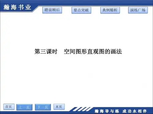9.1平面的基本性质第三课时 空间图形直观图的画法