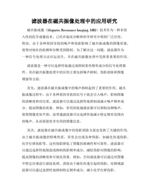 滤波器在磁共振像处理中的应用研究