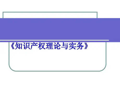 知识产权理论与实务讲义资料