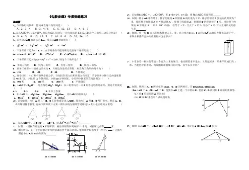 《勾股定理》专项训练练习