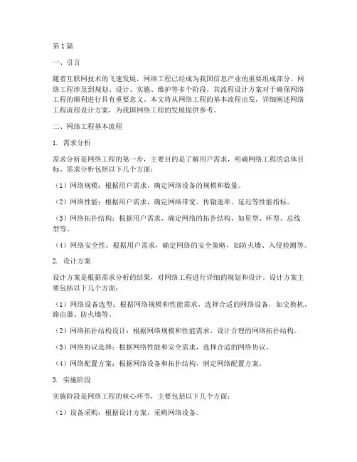 网络工程流程设计方案(3篇)