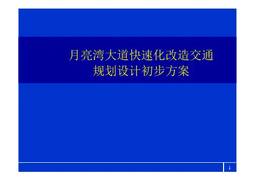 月亮湾大道快速化改造交通规划设计初步方案