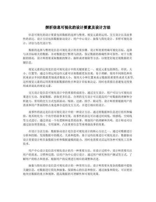 探析信息可视化的设计要素及设计方法