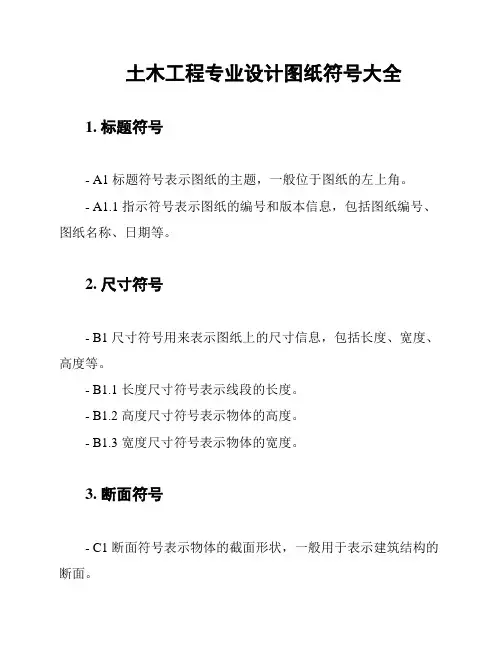 土木工程专业设计图纸符号大全