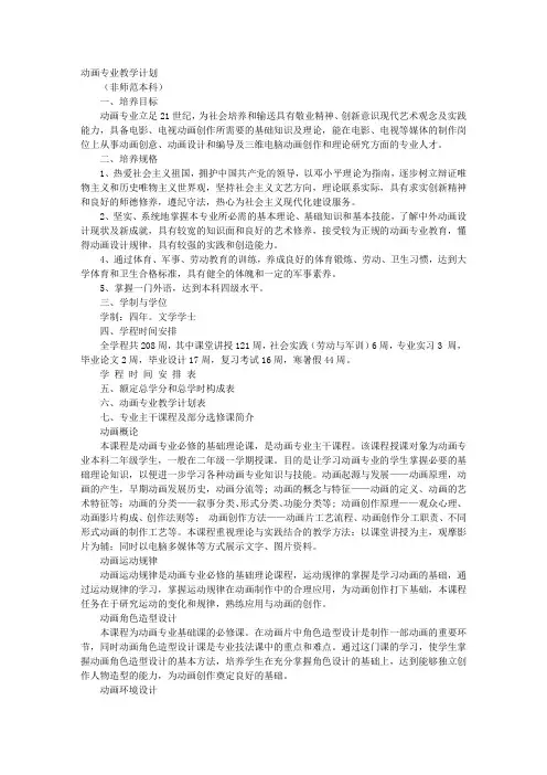 动画计划表