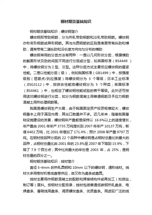 钢材期货基础知识