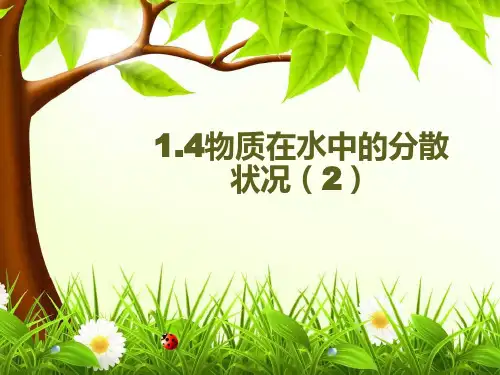 第4节 物质在水中的分散状况(2021年初中科学浙教版)