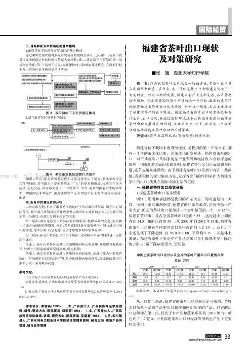 福建省茶叶出口现状及对策研究