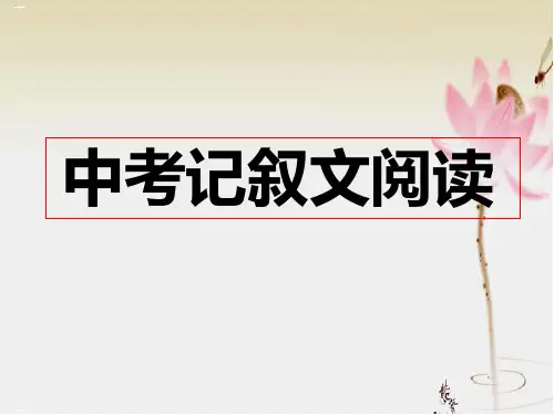 初中记叙文阅读指导ppt5(完美版)