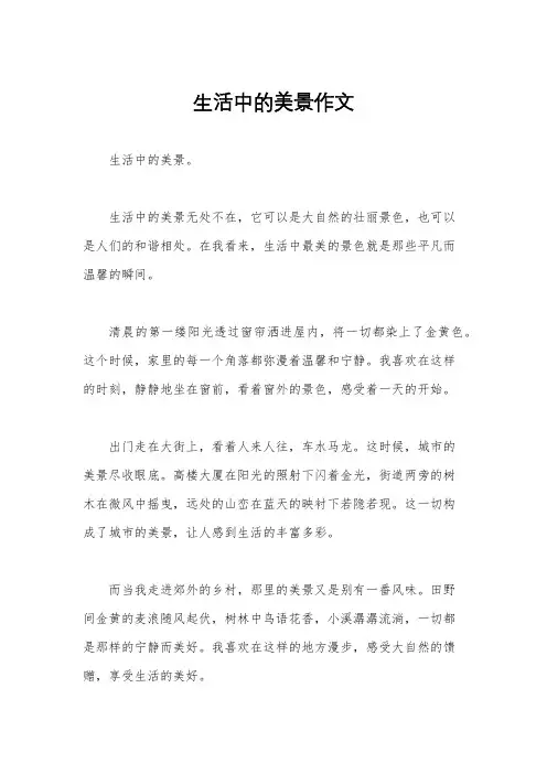 生活中的美景作文