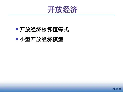 宏观经济学：开放经济
