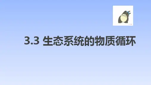 【课件】生态系统的物质循环课件生物人教版选择性必修2