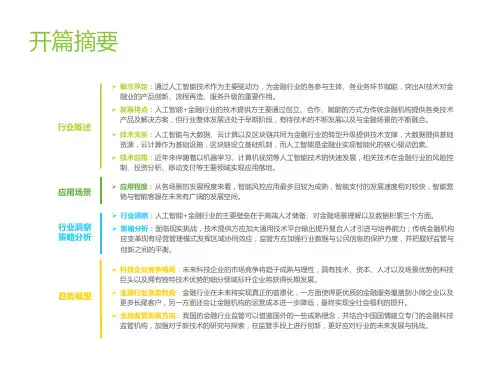 2018年中国人工智能+金融行业研究报告