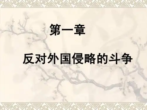 中国近代史 第一章 反对外国侵略的斗争