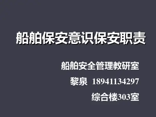 第7章船舶保安设备的操作、测试和校准