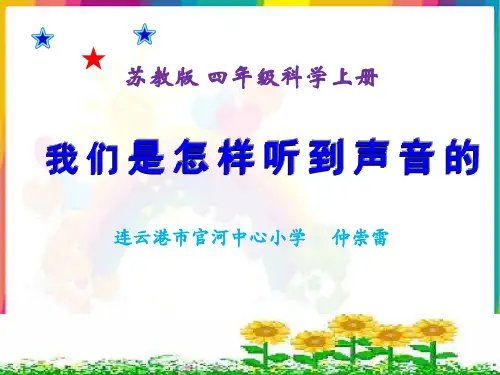 小学科学苏教版四年级上册《3我们是怎样听到声音的》课件公开课(2)