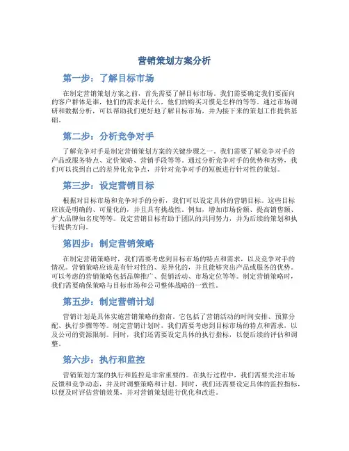 营销策划方案分析