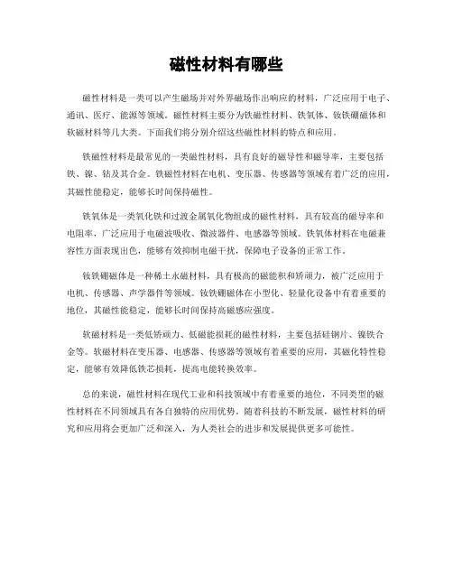 磁性材料有哪些