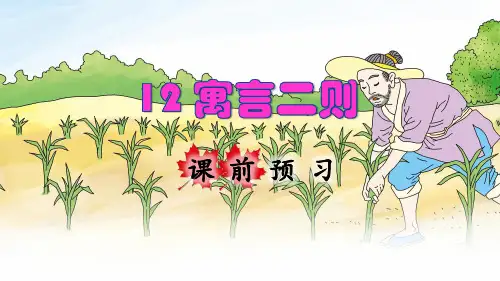 部编新版二年级语文下册第12课《寓言二则》精美课件