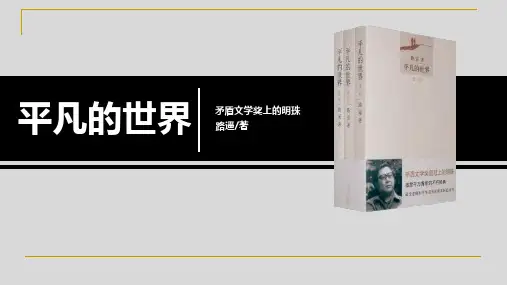 《平凡的世界》读书笔记 《平凡的世界》读后感ppt模板