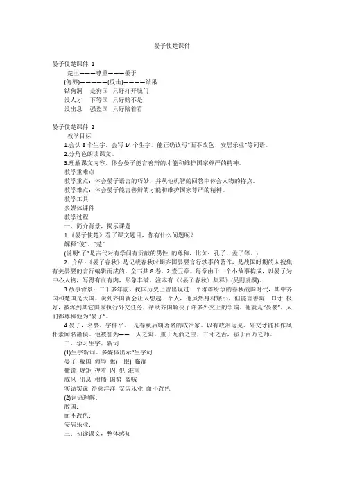 晏子使楚课件
