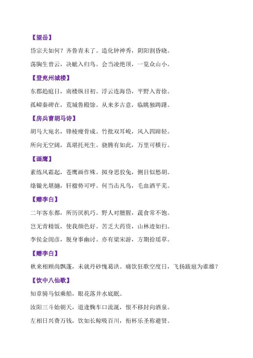 经典唐诗诵读——杜甫诗选背