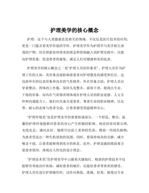护理美学的核心概念